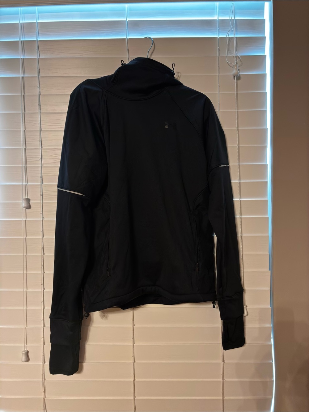Under Armour Black Hoodie with Thumbholes & Neck Gaiter